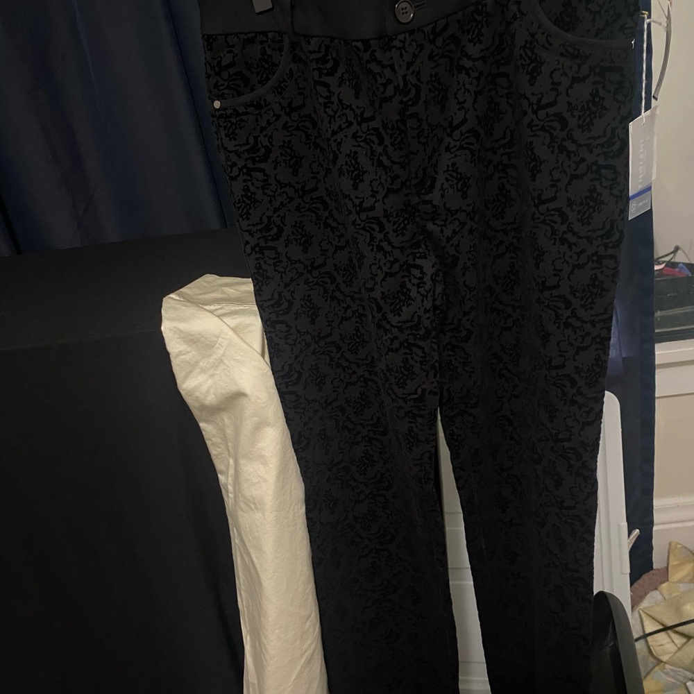 Black Velvet Detailed Pants NWT - Picture 4 of 4